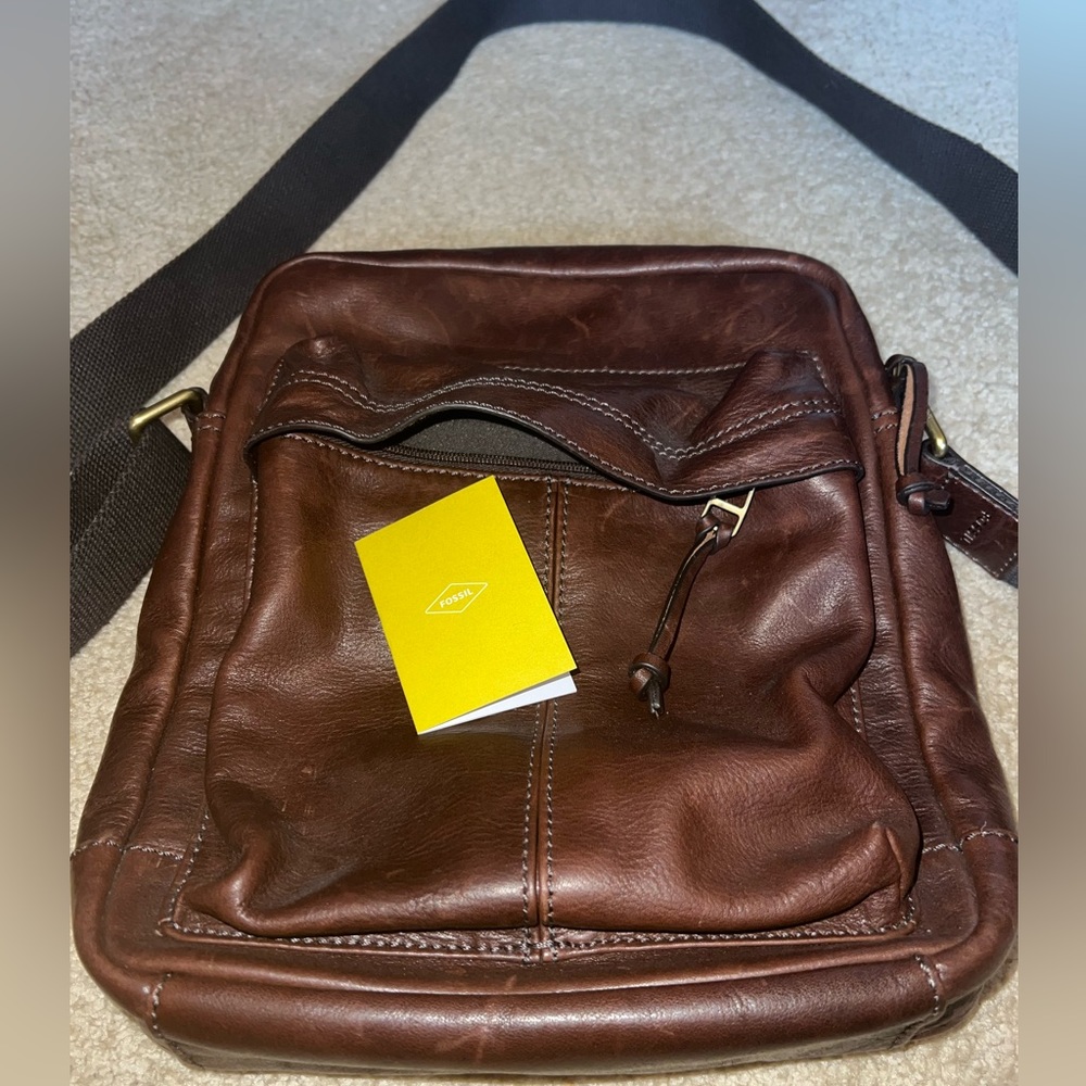 Men’s Fossil Brown Leather Messenger bag
